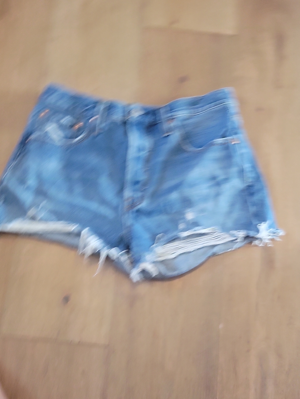 Levi's Blue Distressed Cutoff Denim Shorts Size 29